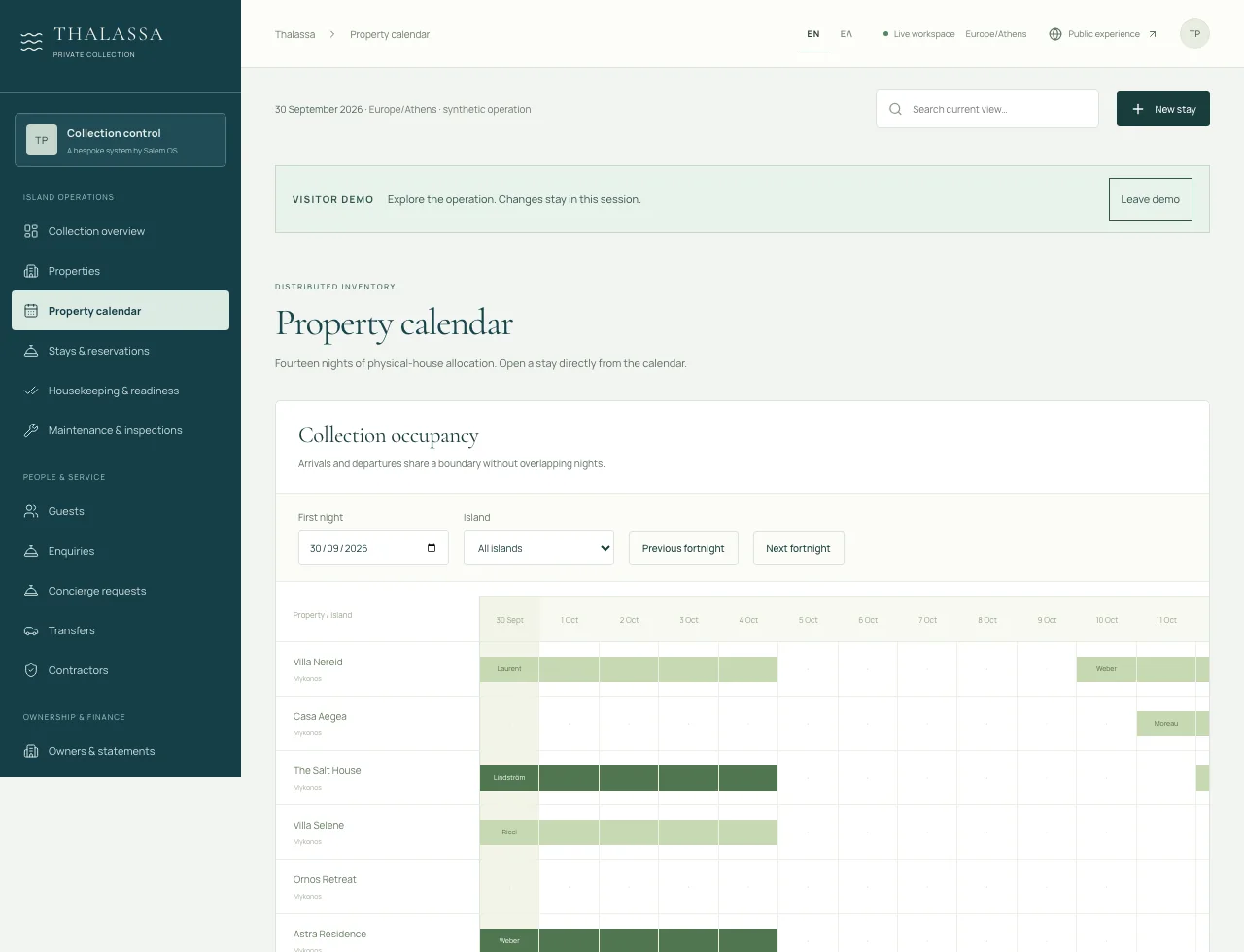 Twenty-four homes. One trustworthy calendar.